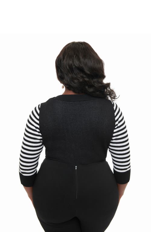 Shop Unique Vintage Plus Size Minou Sweater In Black & White