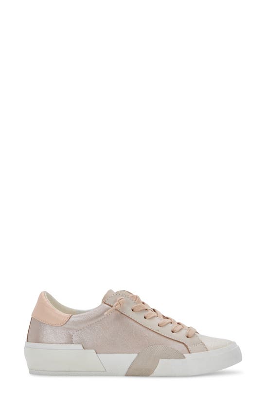 Dolce Vita Zina Sneaker In Apricot Metallic Leather | ModeSens