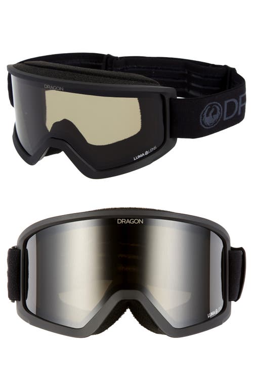 DRAGON DX3 OTG Snow Goggles with Base Lenses in Blackout/Dark Smoke