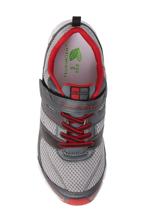 Tsukihoshi Velocity Washable Sneaker In Graphite/red