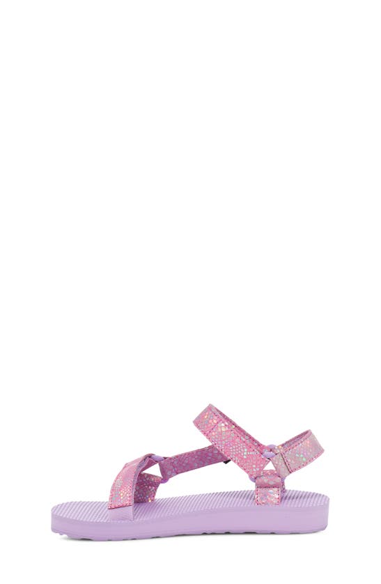 Shop Teva Kids' Original Universal Sparkle Sandal In Pastel Lilac