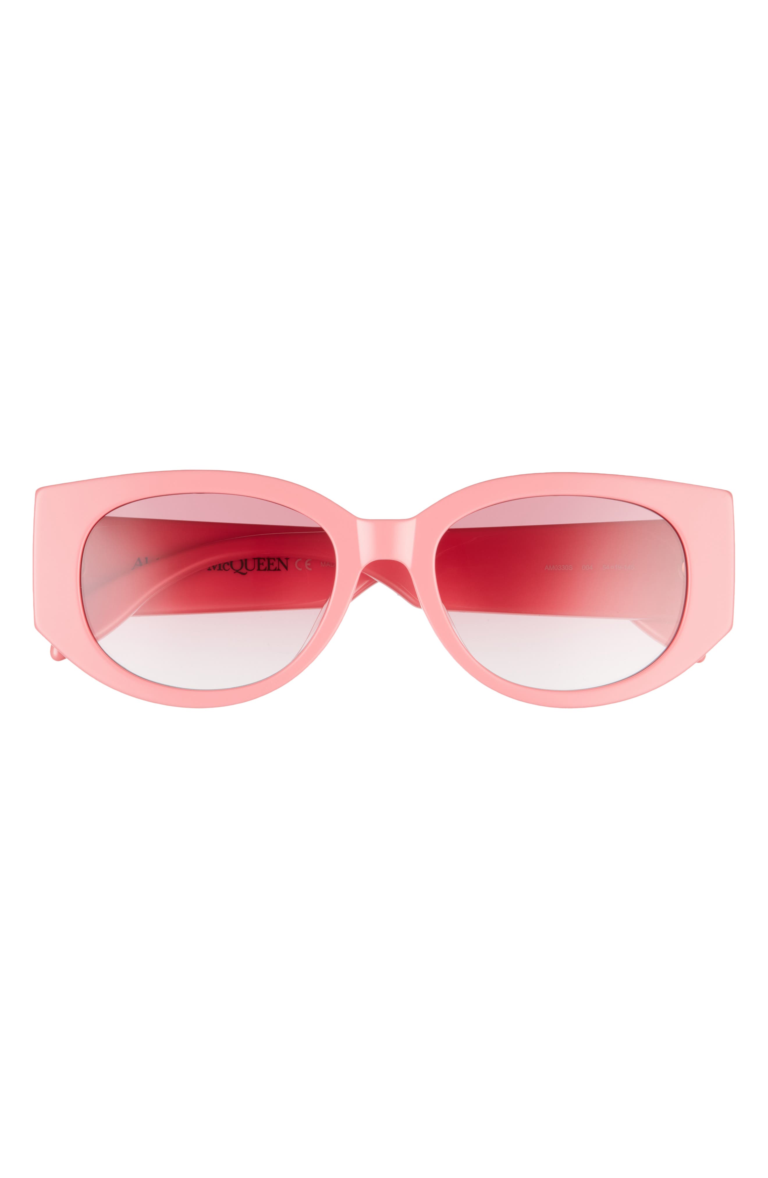 Alexander McQueen 54mm Rectangular Sunglasses in Pink at Nordstrom