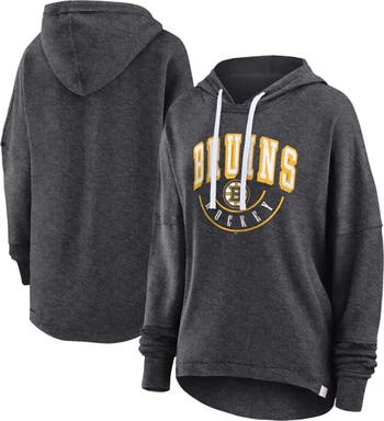 Boston Bruins Fanatics Branded Women's Lux Lounge Helmet Arch Pullover  Hoodie - Heather Charcoal