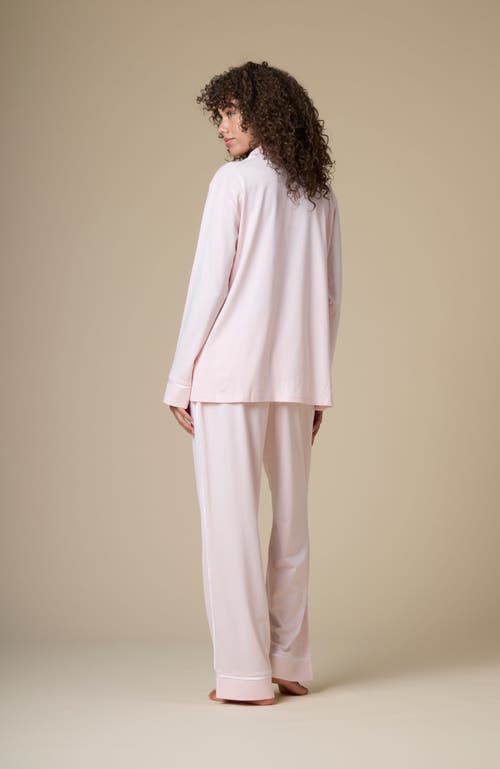 Kip. Kip Luxe Stretch Cotton Pajama Set In Pink Peony