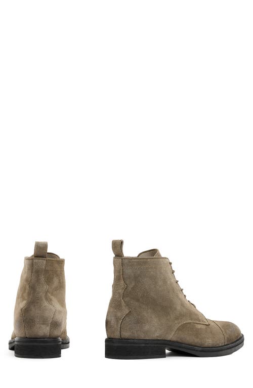 Shop Allsaints Drago Combat Boot In Khaki Green