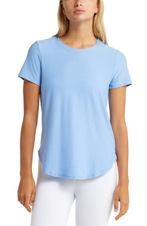 On the Down Low T-Shirt in Flower Blue Heather