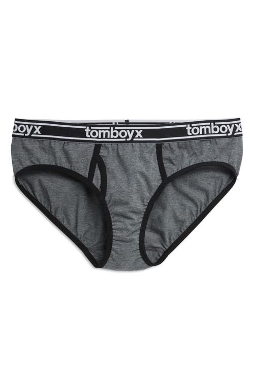 TomboyX Iconic Briefs in Charcoal Logo 