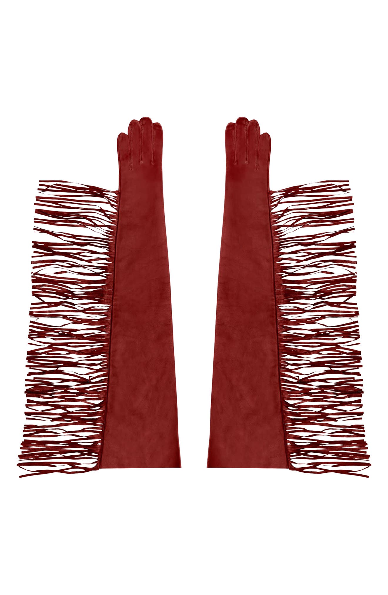 nordstrom red leather gloves