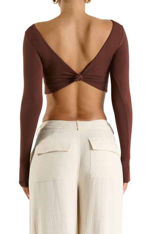 Shop N By Naked Wardrobe Too Smooth Crop Top In Chocolate