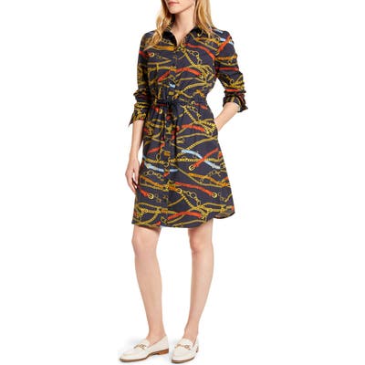 Petite 1901 Tie Waist Shirtdress, Blue