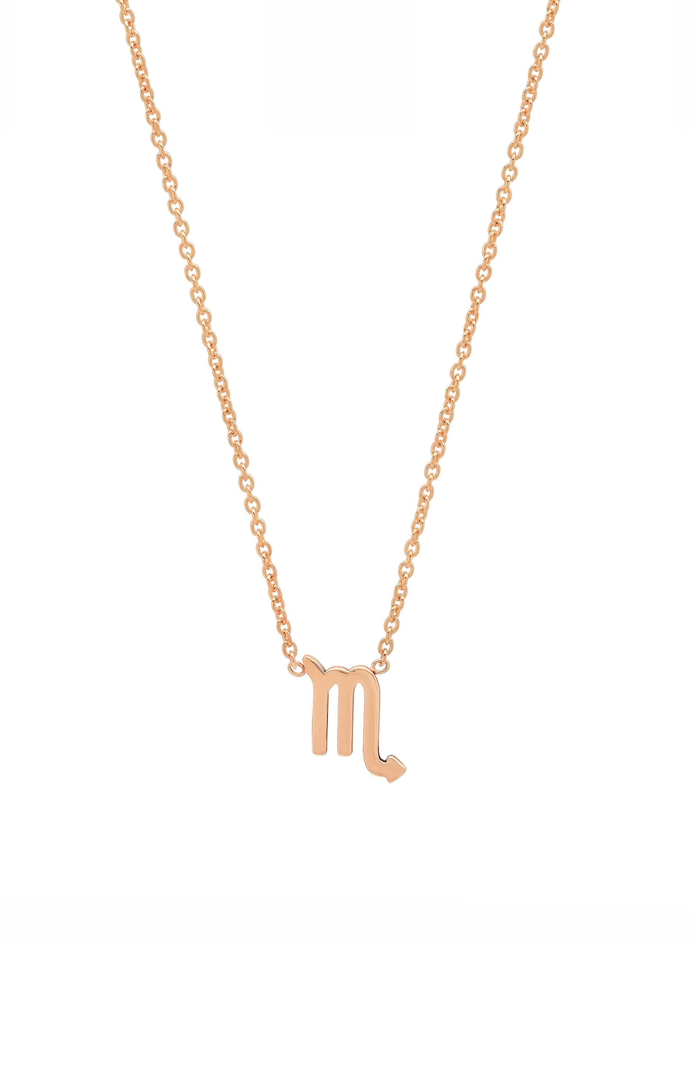 scorpio m necklace