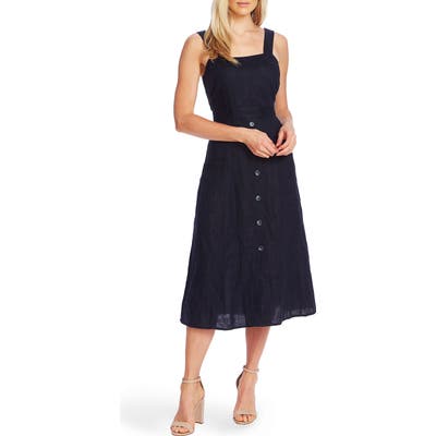Vince Camuto A-Line Sleeveless Linen Dress, Blue