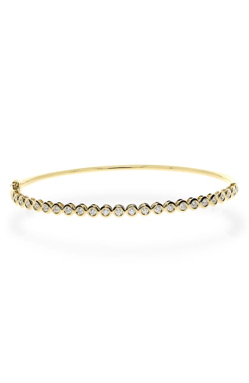 Shop Bony Levy Bezel Diamond Bangle In 18k Yellow Gold/diamond