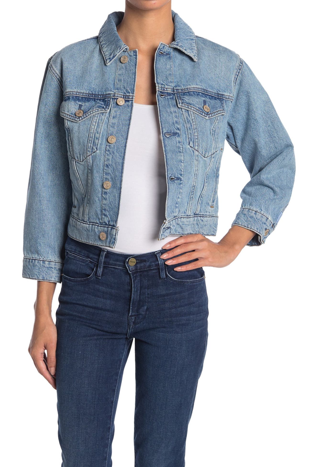 7 For All Mankind | Cropped Denim Jacket | HauteLook