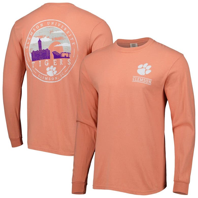 Image One Orange Clemson Tigers Circle Campus Scene Long Sleeve T-shirt