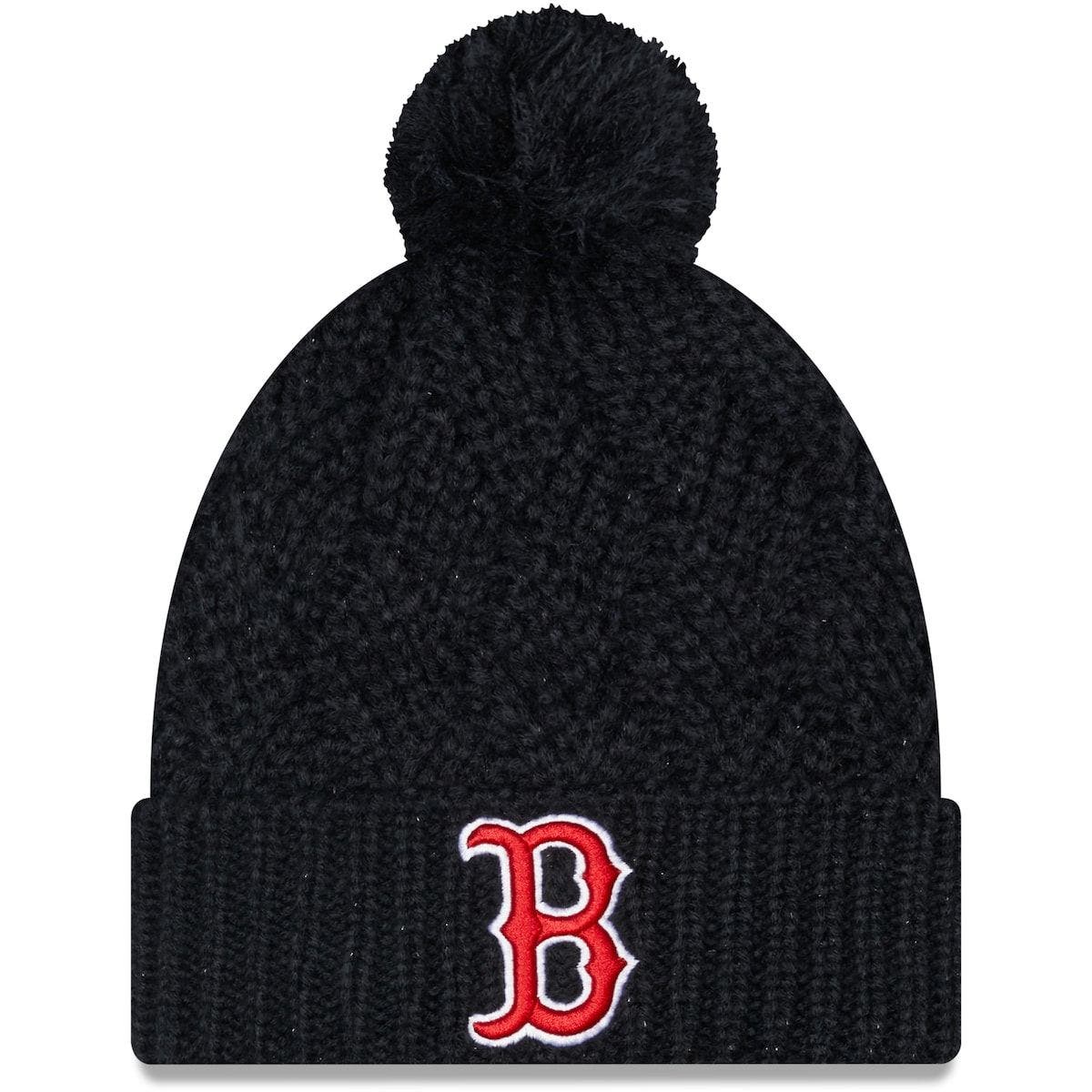 boston red sox pom pom hat