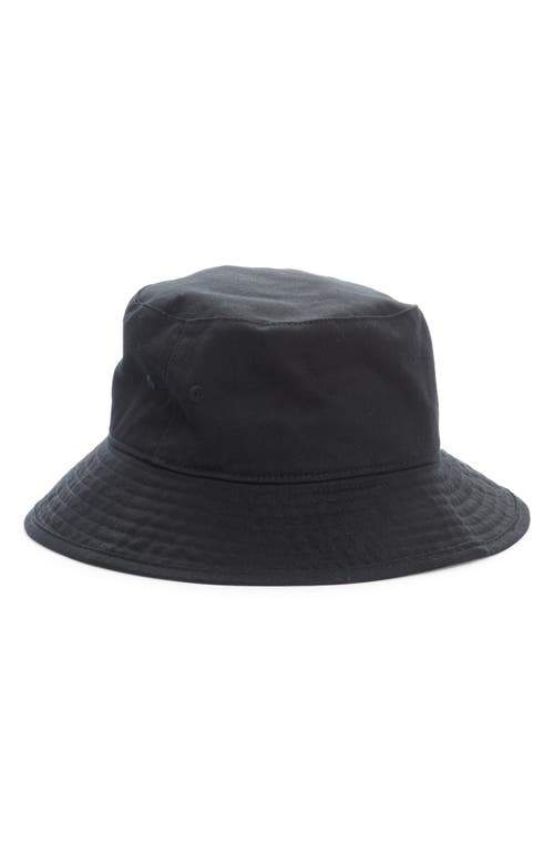 Acne Studios Brimmo Logo Embroidered Cotton Twill Bucket Hat in Black