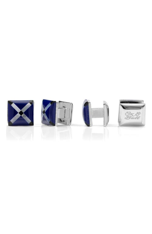 Cufflinks, Inc . Mother-of-pearl Diamond Cuff Link & Stud Set In Blue