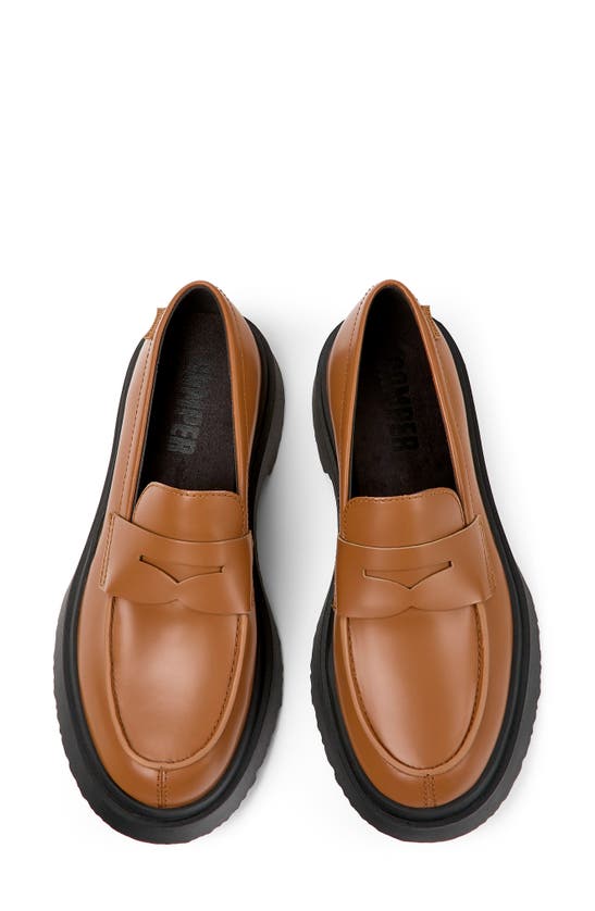 Camper Walden Penny Loafer In Medium Brown