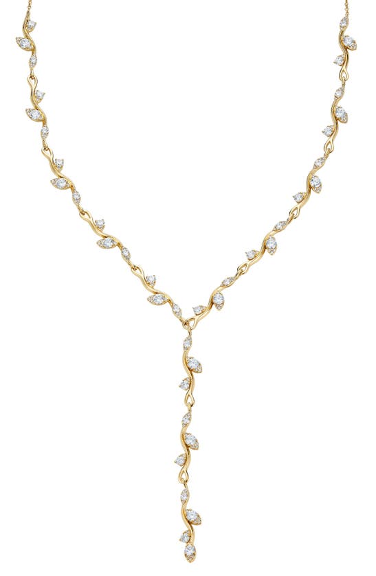 Nadri Whimsy Cubic Zirconia Vine Y-necklace In Gold