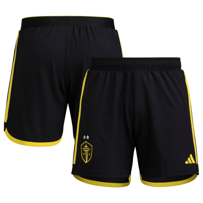 Adidas Originals Adidas Black Seattle Sounders Fc 2024 Away Authentic Shorts
