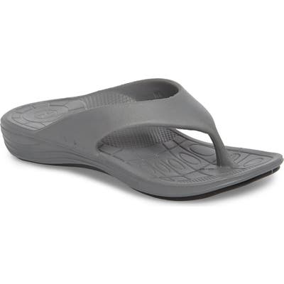 Aetrex Lynco Flip Flop, Grey