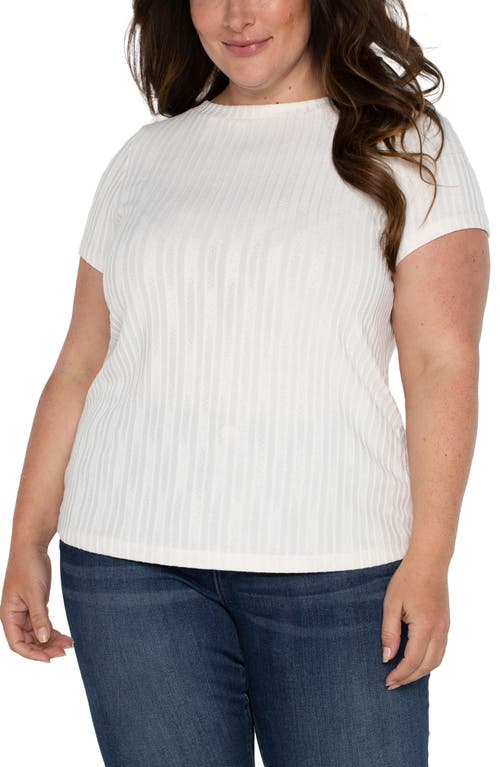 Liverpool Los Angeles Jacquard Rib Top French Cream at Nordstrom,