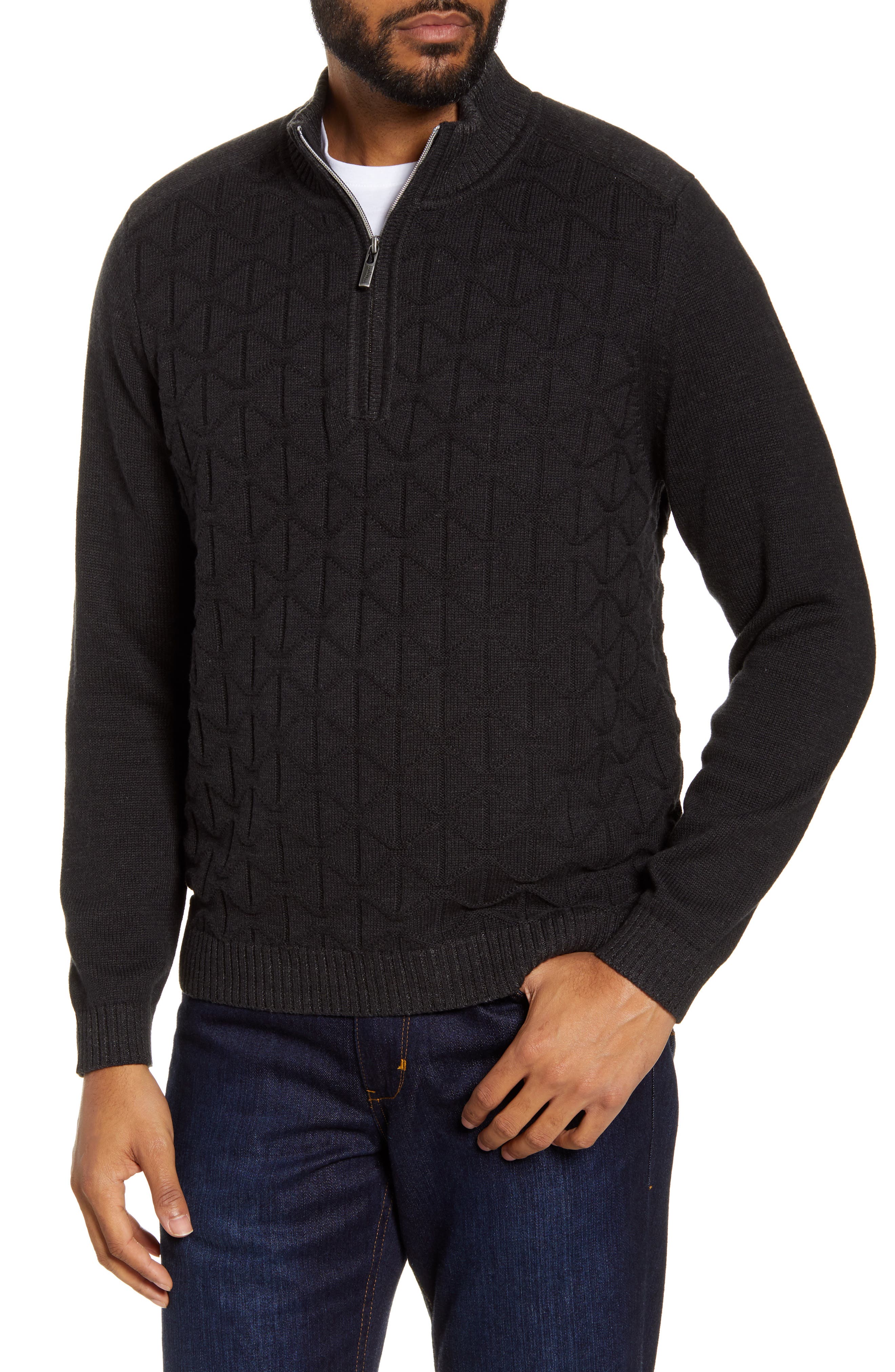 tommy bahama quarter zip sweater