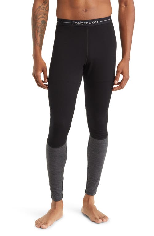 Icebreaker 200 ZoneKnit Leggings in Black/Jet Heather at Nordstrom, Size Medium