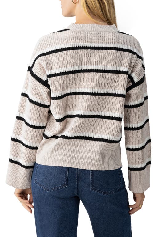 Shop Sanctuary Chilly Out Chenille Sweater In Toasted Almond/black/chalk