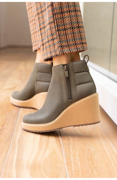TOMS TOMS RAVEN WEDGE BOOTIE 