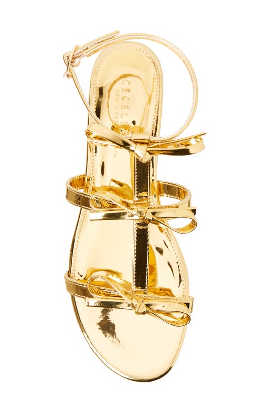 Cecelia New York Anna Strappy Sandal In Dark Gold