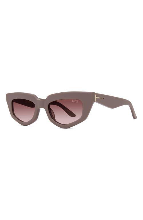 Dezi On Read 49mm Cat Eye Sunglasses In Matte Stone/terra Cotta