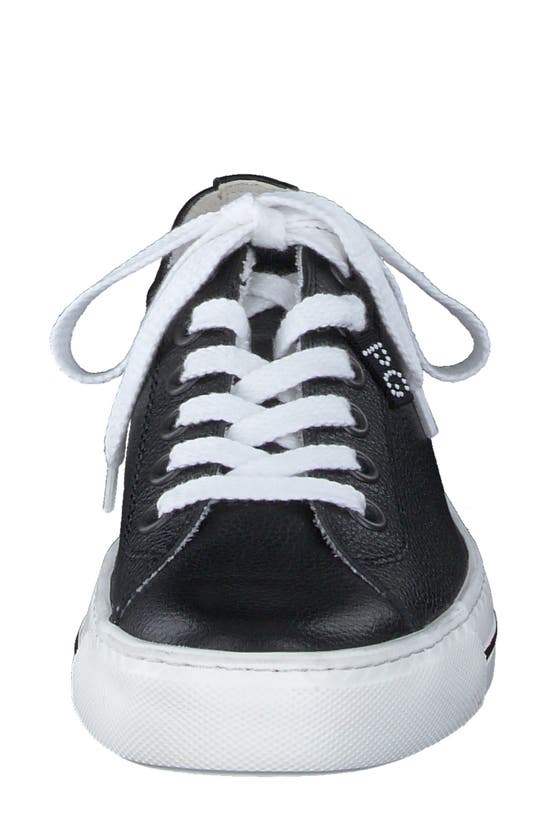 Shop Paul Green Carly Low Top Sneaker In Black Leather