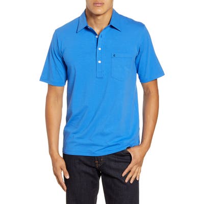 Criquet Players Regular Fit Stretch Jersey Polo, Blue