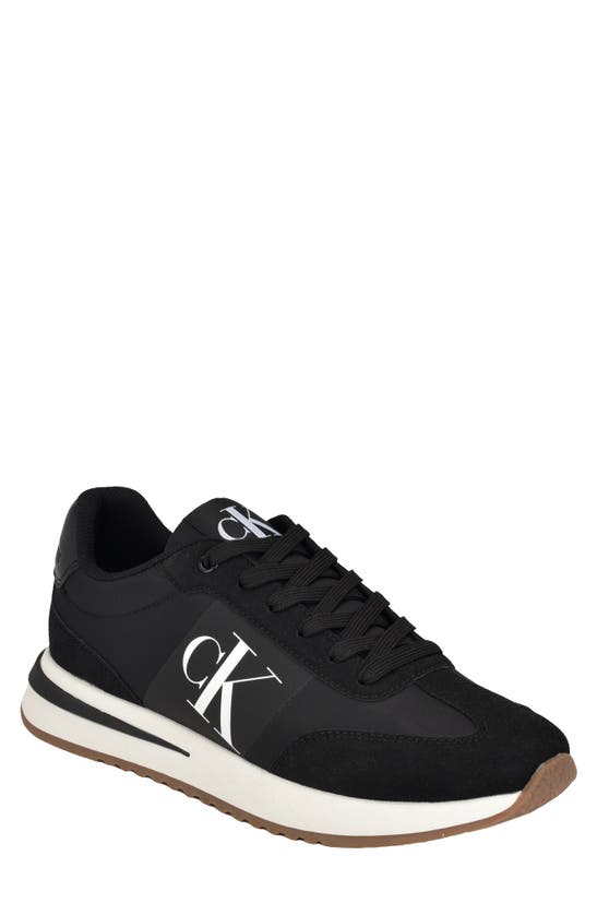 Calvin Klein Men's Pezrand Casual Lace-up Sneakers In Black