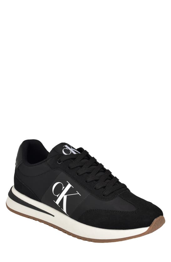 Shop Calvin Klein Pezrand Sneaker In Black