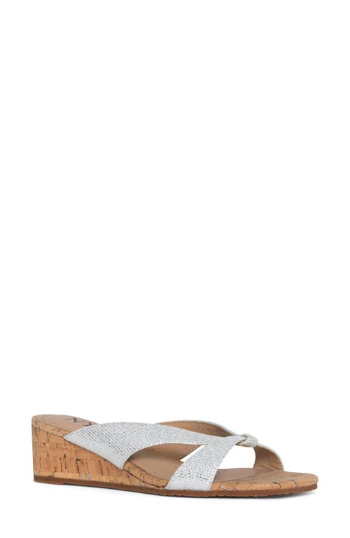 NYDJ Contessa Wedge Sandal Silver at Nordstrom,