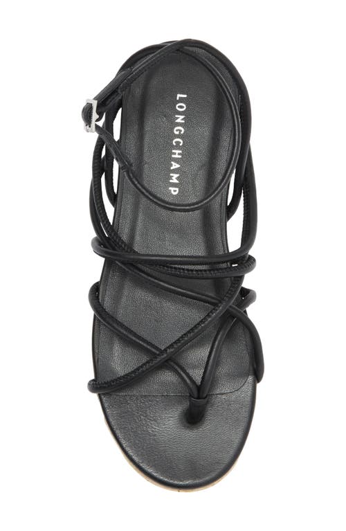 Longchamp Espadrille Sandal In Black