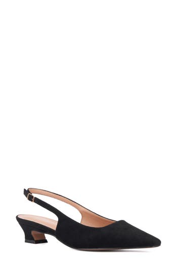 Torgeis Slingback Kitten Heel Pump In Black