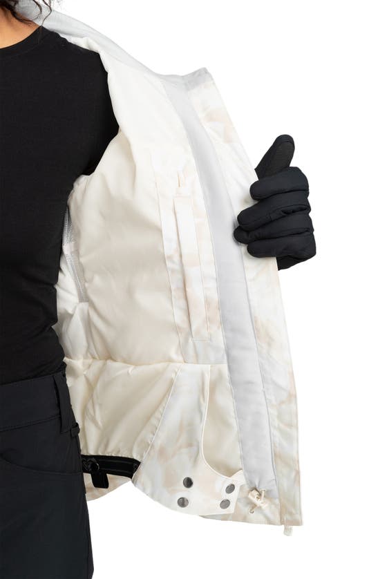 Shop Roxy Jet Ski Technical Snow Jacket With Removable Faux Fur Trim And Hood In Glow