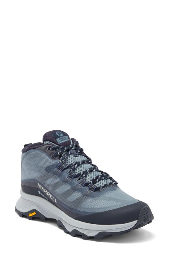 Shop Merrell Moab Speed Gore-tex® Mid Hik Ing Shoe In Navy