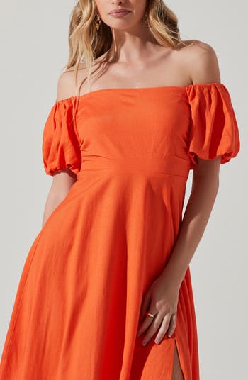 ASTR the Label Off the Shoulder A-Line Dress | Nordstrom