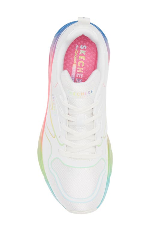 Shop Skechers Tres-air Uno Rainbow Roads Sneaker In White/multi