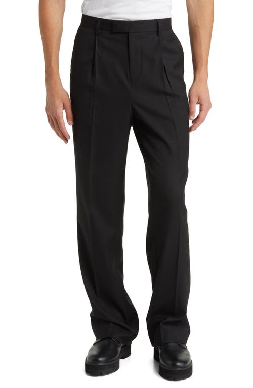 Topman Wide Leg Suit Trousers in Black at Nordstrom, Size 36