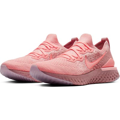 Nike Epic React Flyknit 2 Running Shoe, Pink