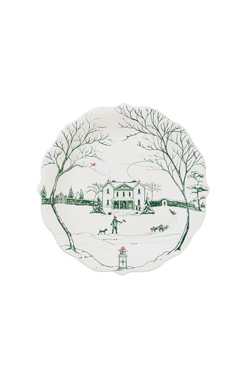 Juliska Country Estate Winter Frolic Set Of 4 Party Plates In Evergreen