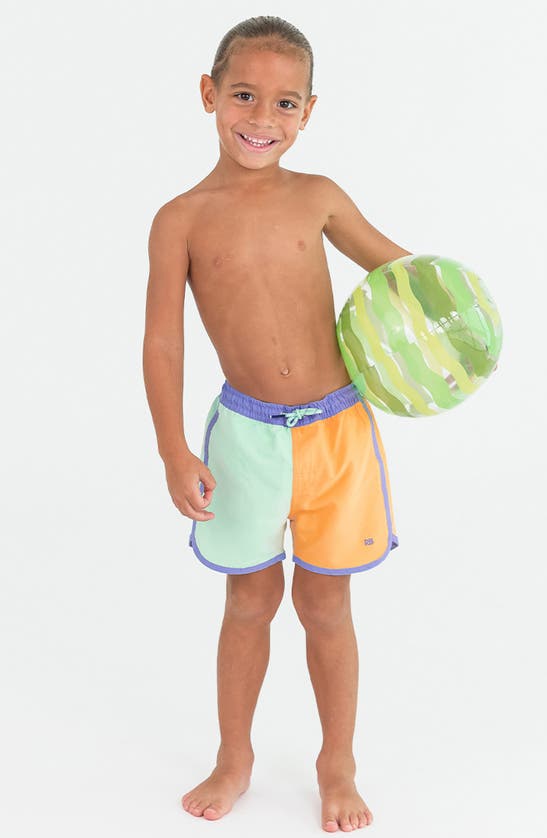 Shop Ruggedbutts Long Sleeve Two-piece Rashguard Swimsuit In Green
