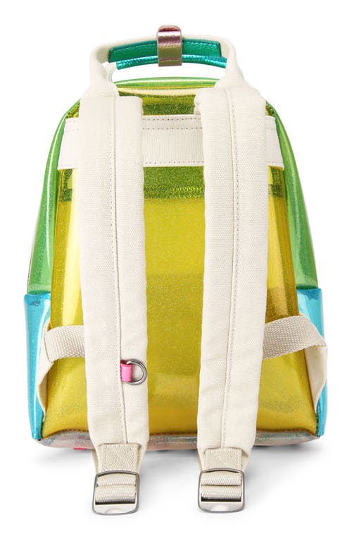 Shop Kurt Geiger London Small Southbank Vinyl Backpack In Blue Multi