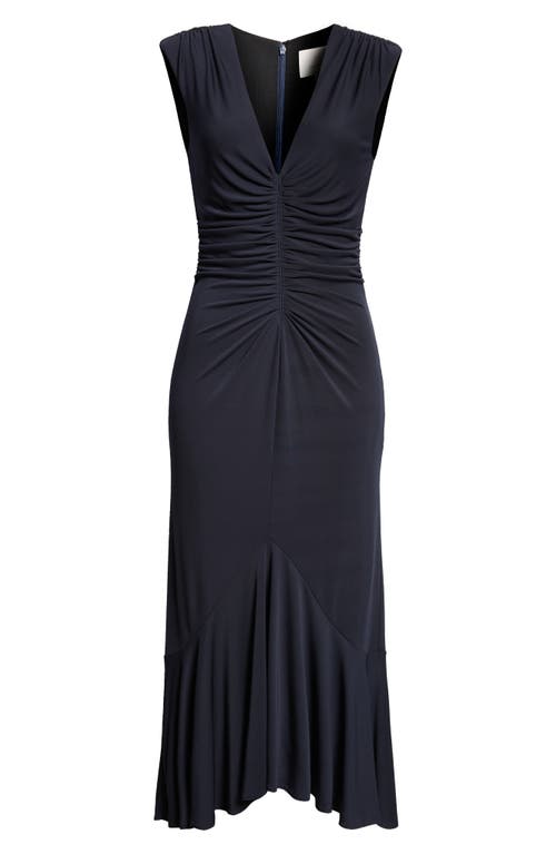 Shop Cinq À Sept Dianne Cap Sleeve Dress In Navy